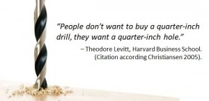 “People don't want to buy a quarter-inch drill, they want a quarter-inch hole.”